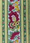 Galon découpé coton Largeur 12cm Vert motif Provençal "Floral"