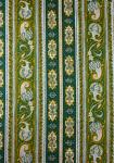 Coupon Tissu Provençal Vert motif Bastdin 1,70 x 0,40 m