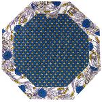 Set de table matelassé octogonal Bleu motif Dentelle