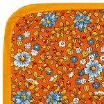 Manique tissu matelassé Orange motif Printemps