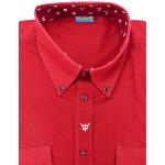Chemise Camarguaise manches longues rouge motifs Gardiano