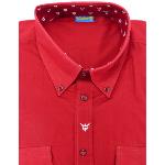 Chemise Camarguaise manches longues rouge motifs Gardiano