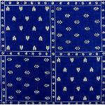 Foulard Provençal Patch bleu 53x53 cm