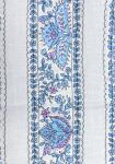 Galon Découpé Tissu 100% coton Laize 10 cm Blanc/Bleu "Champêtre