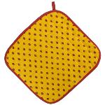 Manique en tissu Provençal Safran motif Estérel