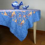 Nappe Carrée Provençale bleue colombes