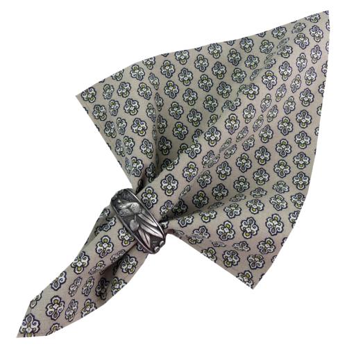 Serviette de table 45x45 cm Gris motif Bastidin