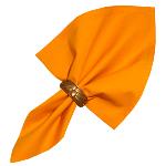 Serviette de table 100% coton unie Ocre Valdrme