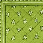 Tapis carr matelass Roussillon Vert 40x40cm