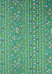 Galon Tissu Provençal 100% coton 170 cm Vert "Minis Fleurs