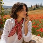 Foulard Provençal 65x65 cm Bonis Rouge