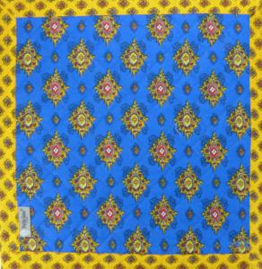 Tapis matelassé Provençal bleu motif Batiste