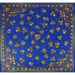 Foulard Provençal Farandole bleu 40x40 cm