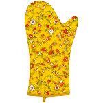 Gant de cuisine tissu Provenal Jaune motif Champtre