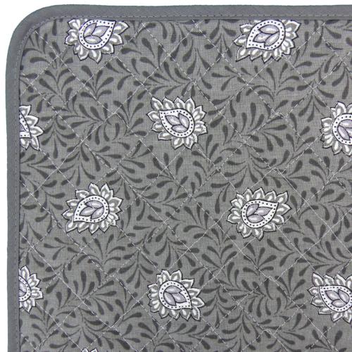 Manique en tissu Provençal Gris motif Lotus