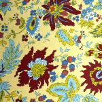 Nappe Carrée Coton Beige motif Provençal "Bambou"