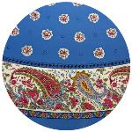 Nappe Ronde 175 cm joli motif Provençal "Maianenco" Bleu