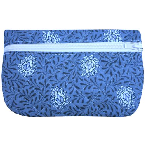 Pochette Provençale "Magnolia", Bleue motif Lotus