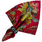 Serviette de table 45x45 cm Rouge motif Inola