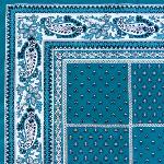 Nappe Rectangulaire Provençale "Vaccarès" Bleu Canard
