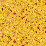 Tapis carré Provençal Jaune motif Champêtre 75x75 cm