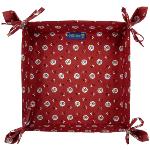 Panière à pain Rouge en tissu Provençal motif Fleurettes