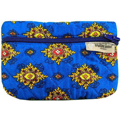 Pochette Provençale "Magnolia", Bleue motif Batiste