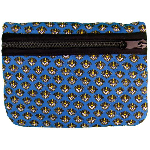 Pochette Provençale "Magnolia", Bleue motif Dentelle