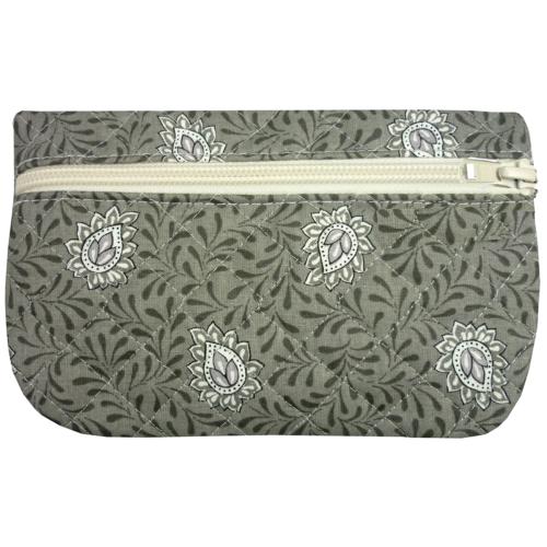 Pochette Provençale "Magnolia", Grise motif Lotus