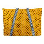 Sac shopping Femme en tissu matelassé jaune motif lavande