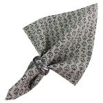Serviette de table 45x45 cm Gris motif Bastidin
