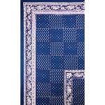 Nappe Rectangulaire Provençale bleue motifs blancs