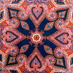 Châle Laine et soie 150x150 Téhéran Multicolore