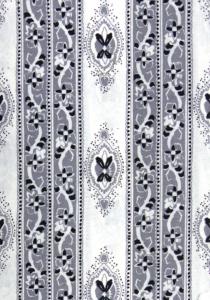 Galon Découpé Tissu de Provence 100% coton Laize 13 cm Blanc "Ecusson