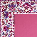 Nappe Carrée Coton Rose galon Provençal "Champêtre"