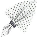 Serviette de table 45x45 cm Ecru/Vert motif Esterel
