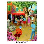 Torchon de cuisine 47 x 67 cm motif La Pétanque 