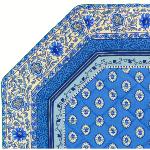Set de table matelassé Octogonal 35X35 Bleu motif Gordes