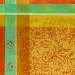 Chemin de table Jacquard Franais 55x126cm motif Epis Oranges