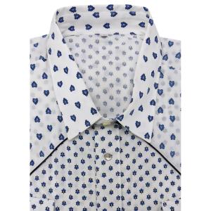 Chemise provençale Gardian blanche motif lavande