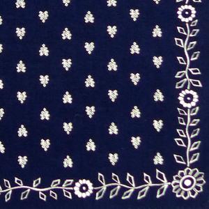 Foulard Provençal Manade bleu nuit 40x40 cm