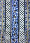 Tissu Provençal en bande 100% coton Laize 140 cms Bleu Comète