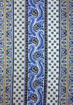Coupon Tissu Provençal Blanc motif Comète 1,40 x 0,30 m