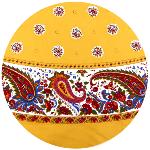 Nappe Ronde Jaune 175 cm joli motif Provenal "Maianenco