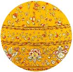 Nappe Ronde Jaune 180 cm joli motif Provenal "Champtre