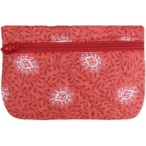 Pochette Provençale "Magnolia", Rouge motif Lotus