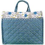 Sac Provençal Matelassé Cabas Dentelle Bleu