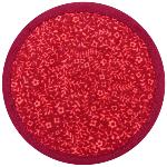 Sous verre tissu matelassé 12 cm réversible Rouge Colombes