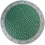 Nappe Ronde Verte 180 cm joli motif Provençal "Indianaire"
