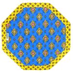 Set de table orignal octogonal bleu motif Batiste